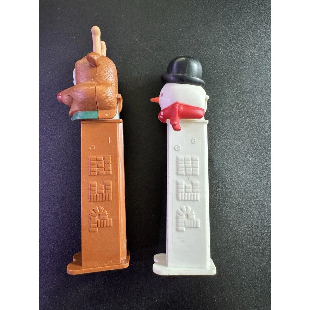 Lot Of Pez Dispensers (2) Frosty Snowman 2013 & Rudolph Reindeer 2012 Christmas